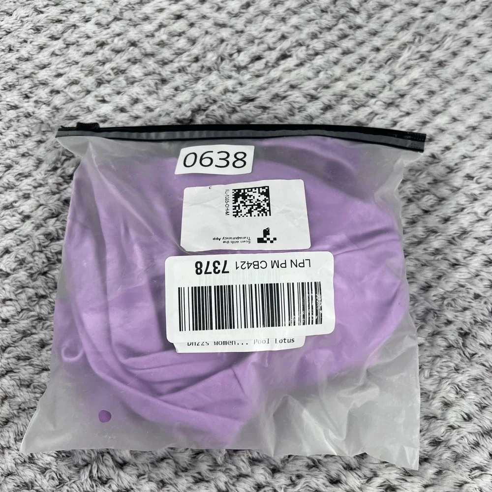 Lavender Bikini Swimsuit Halter Triangle‎ Top High Cut Bottom Size Medium NWOT